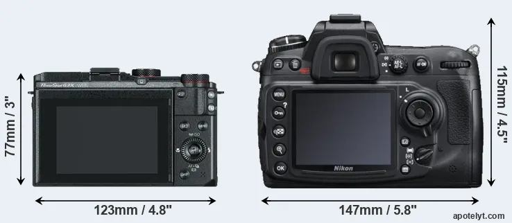 Comparison G3X or D300S rear