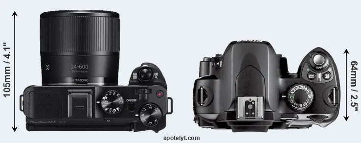 Compare G3X versus D40X top