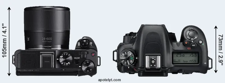 Compare G3X versus D7500 top