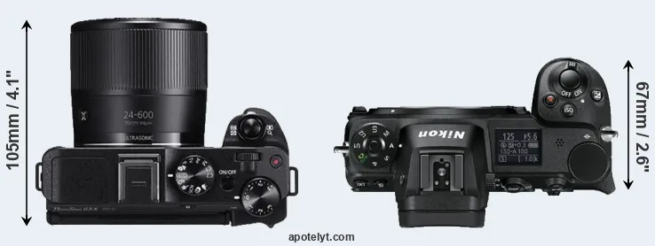 Compare G3X versus Z6 top