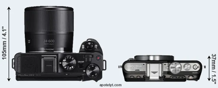 Compare G3X versus E-PL3 top