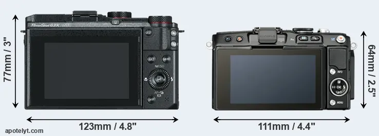 Comparison G3X or E-PL5 rear