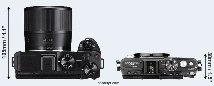 Compare G3X versus E-PL5 top
