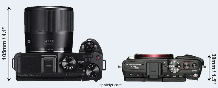 Compare G3X versus E-PL6 top