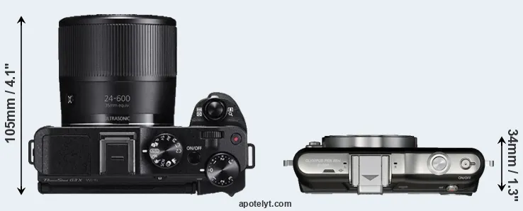 Compare G3X versus E-PM1 top