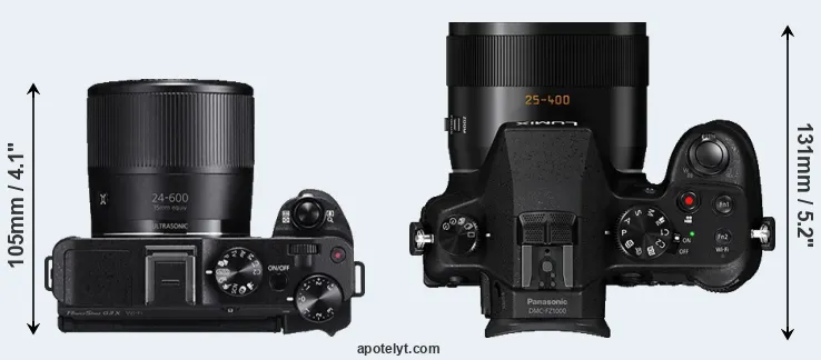 Compare G3X versus FZ1000 top