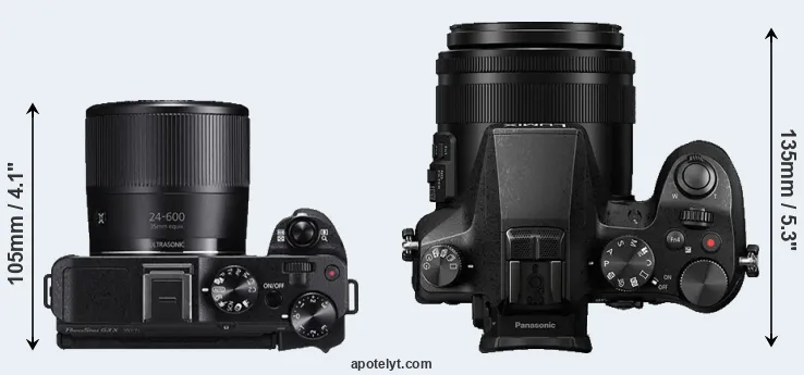 Compare G3X versus FZ2000 top