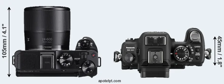 Compare G3X versus GH1 top
