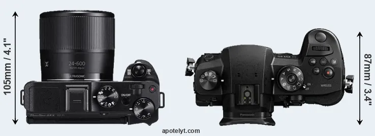 Compare G3X versus GH5 top