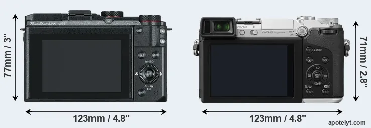 Comparison G3X or GX7 rear