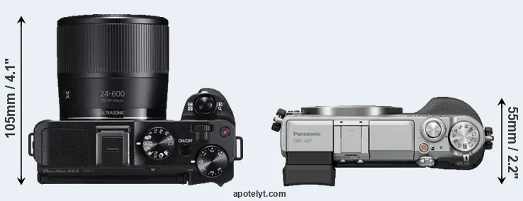 Compare G3X versus GX7 top