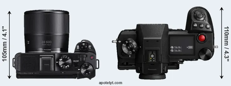 Compare G3X versus S1H top