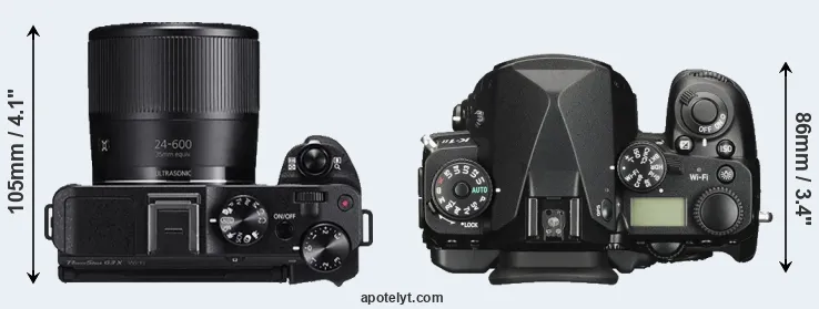 Compare G3X versus K-1 II top