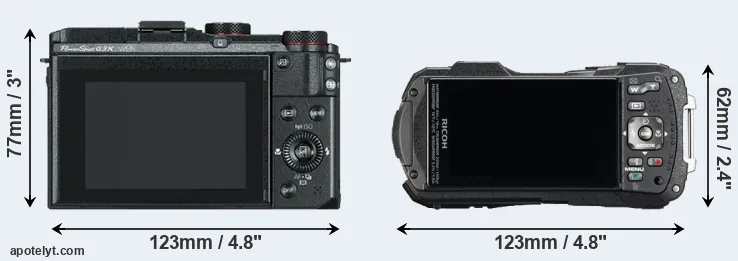 Comparison G3X or WG-60 rear