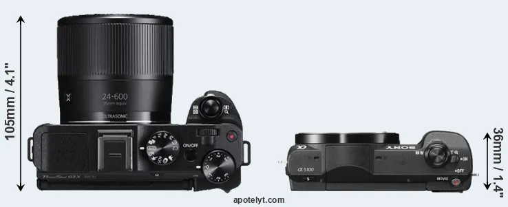 Compare G3X versus A5100 top