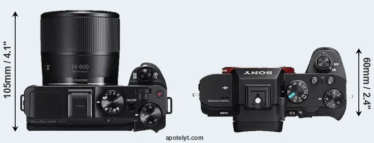Compare G3X versus A7 II top