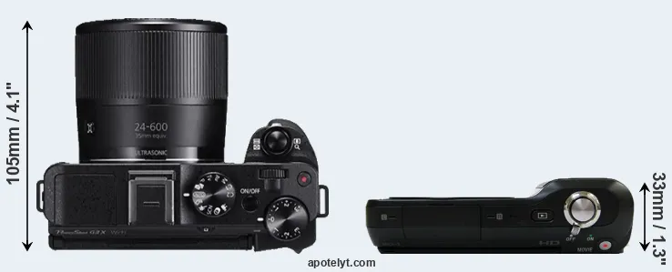 Compare G3X versus NEX-3 top