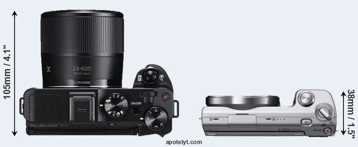 Compare G3X versus NEX-5 top
