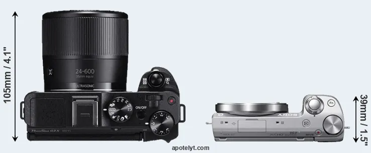Compare G3X versus NEX-5T top