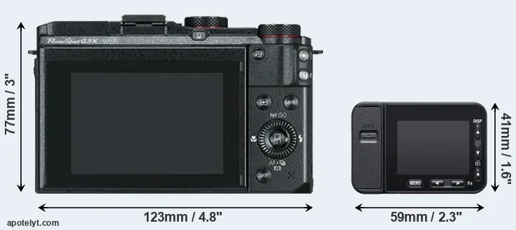 Comparison G3X or RX0 II rear