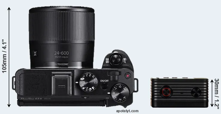 Compare G3X versus RX0 top