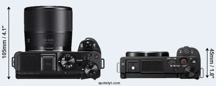 Compare G3X versus ZV-E10 top