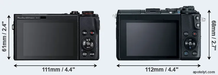 Comparison G5X Mark II or M6 rear