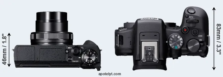 Compare G5X Mark II versus R10 top