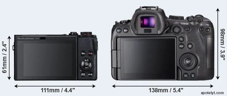Comparison G5X Mark II or R6 rear