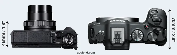 Compare G5X Mark II versus R8 top