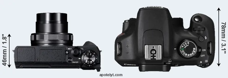 Compare G5X Mark II versus T5 top