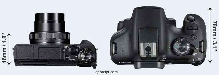 Compare G5X Mark II versus T7 top