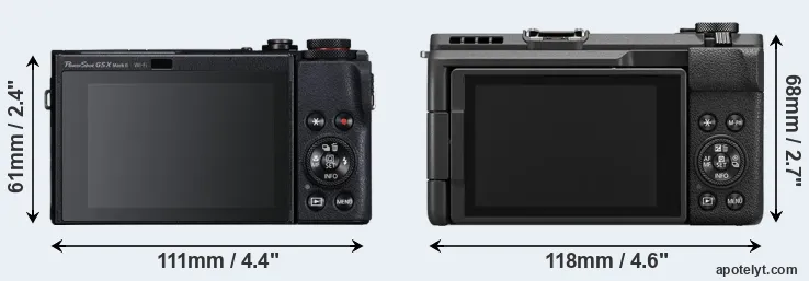 Comparison G5X Mark II or V1 rear