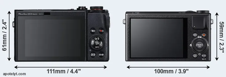 Comparison G5X Mark II or XQ2 rear