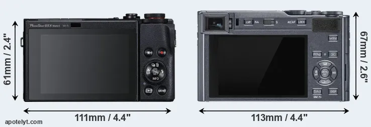 Comparison G5X Mark II or C-LUX rear