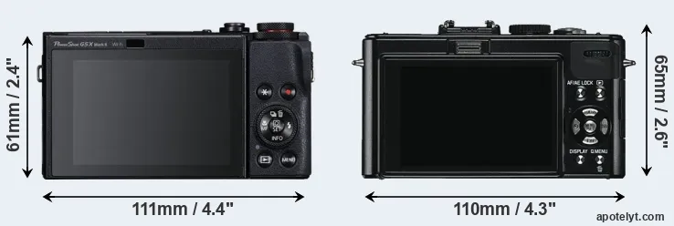 Comparison G5X Mark II or D-LUX 5 rear