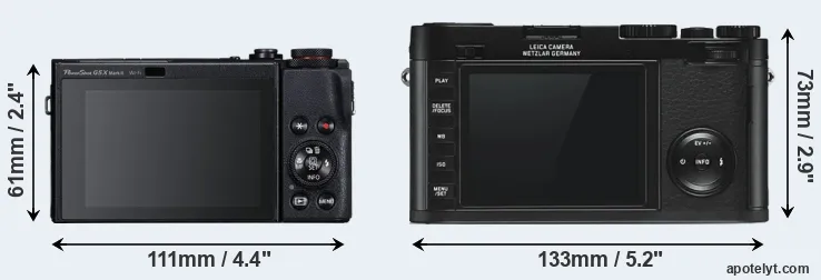 Comparison G5X Mark II or X Typ 113 rear