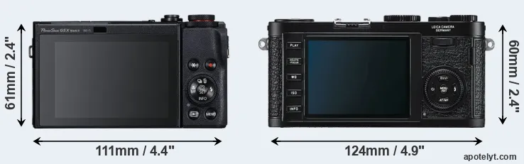 Comparison G5X Mark II or X1 rear