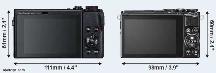 Comparison G5X Mark II or J5 rear