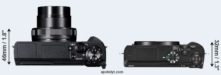 Compare G5X Mark II versus J5 top