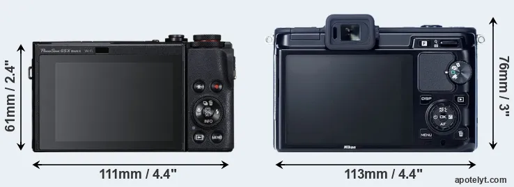 Comparison G5X Mark II or V1 rear