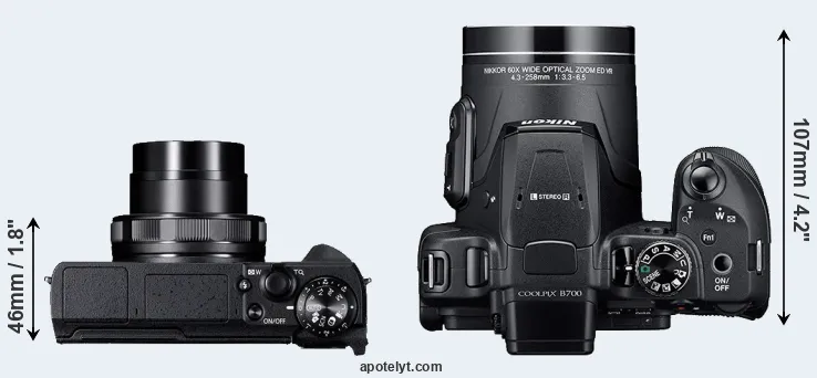 Compare G5X Mark II versus B700 top