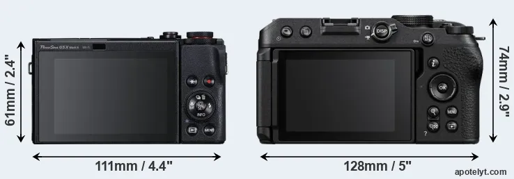 Comparison G5X Mark II or Z30 rear