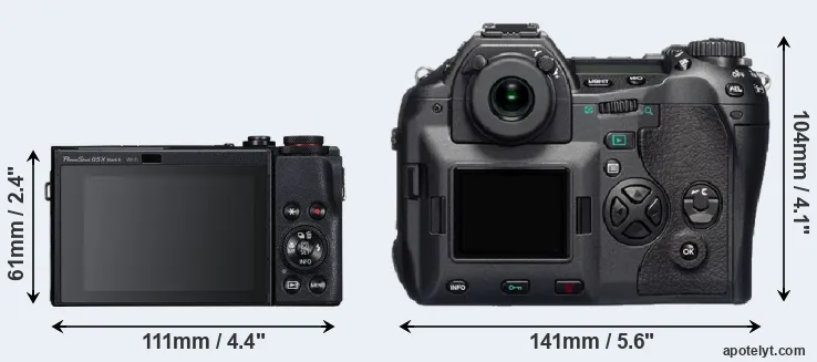 Comparison G5X Mark II or E-1 rear