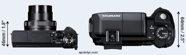 Compare G5X Mark II versus E-300 top