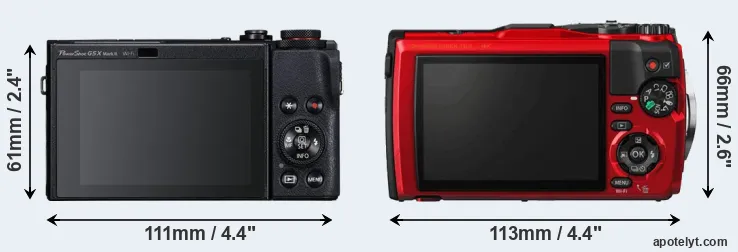 Comparison G5X Mark II or TG-5 rear