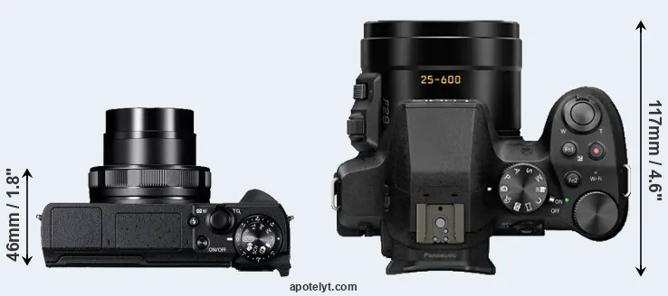 Compare G5X Mark II versus FZ330 top