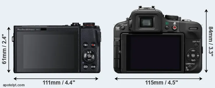 Comparison G5X Mark II or G3 rear