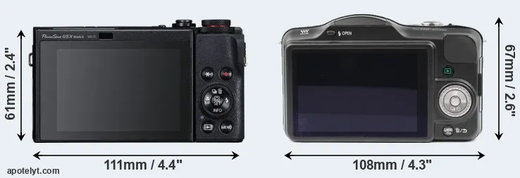 Comparison G5X Mark II or GF3 rear