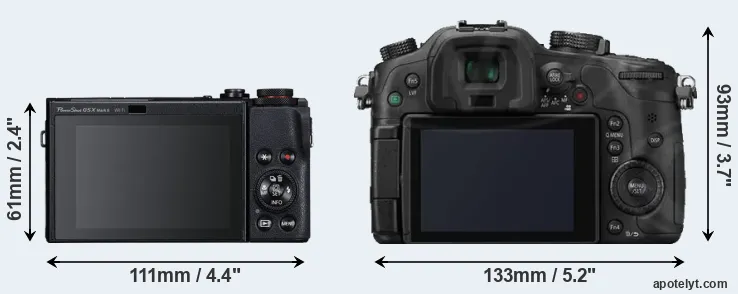Comparison G5X Mark II or GH3 rear